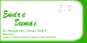 endre dunai business card